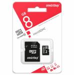   SmartBuy microSDHC 8GB Class10 + SD adapter (SB8GBSDCL10-01)