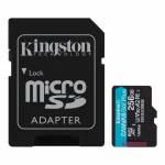   Kingston Canvas Go Plus microSDXC UHS-I U3 V30 256GB Class10 A2 + SD adapter (SDCG3/256GB)