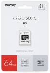 SmartBuy Professional microSDXC Class10 UHS-I U3 64GB + SD adapter (SB64GBSDCL10U3L-01)
